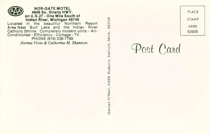 Totem Lodges (Nor-Gate Motel) - Old Postcard (newer photo)